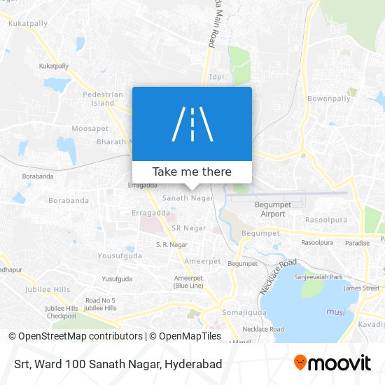 Srt, Ward 100 Sanath Nagar map