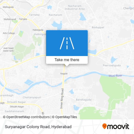 Suryanagar Colony Road map