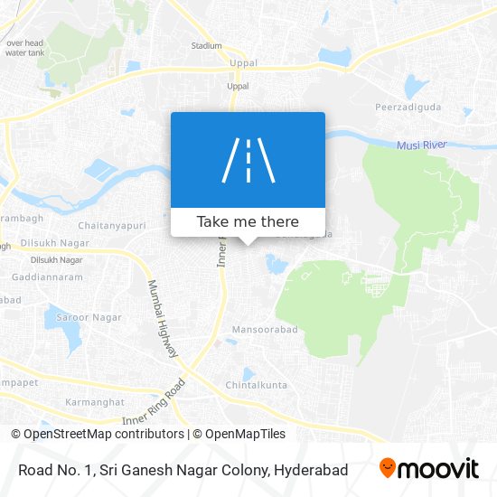 Road No. 1, Sri Ganesh Nagar Colony map