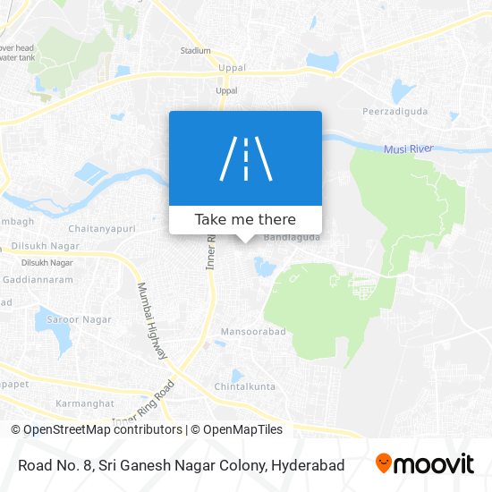 Road No. 8, Sri Ganesh Nagar Colony map