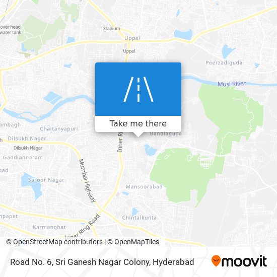 Road No. 6, Sri Ganesh Nagar Colony map