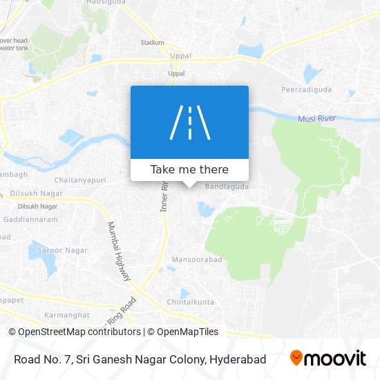 Road No. 7, Sri Ganesh Nagar Colony map