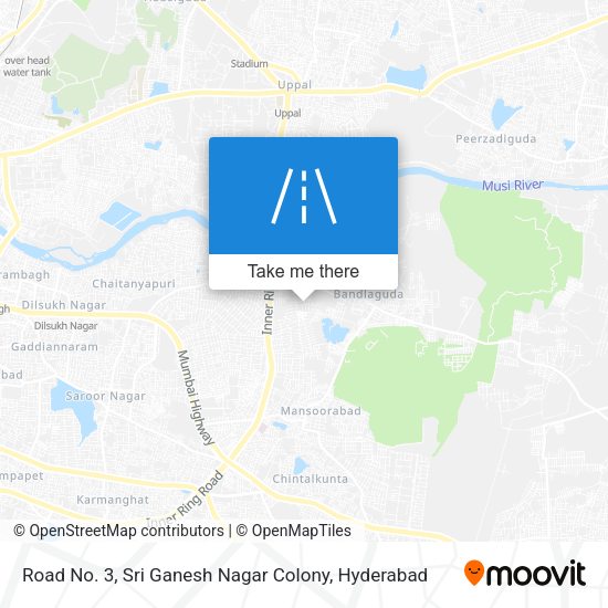 Road No. 3, Sri Ganesh Nagar Colony map
