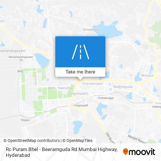 Rc Puram Bhel - Beeramguda Rd Mumbai Highway map