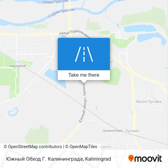 Южный Обход Г. Калининграда map
