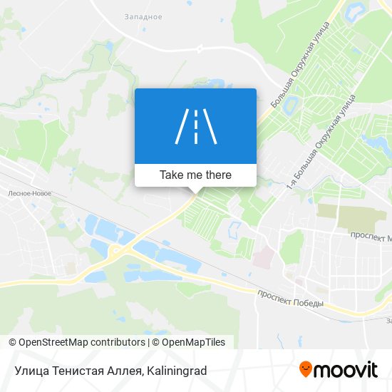 Улица Тенистая Аллея map