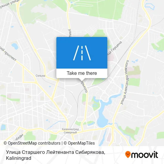 Улица Старшего Лейтенанта Сибирякова map