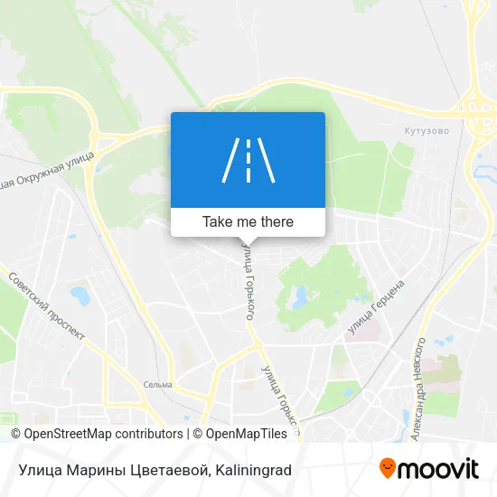 Улица Марины Цветаевой map