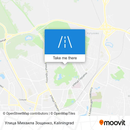 Улица Михаила Зощенко map