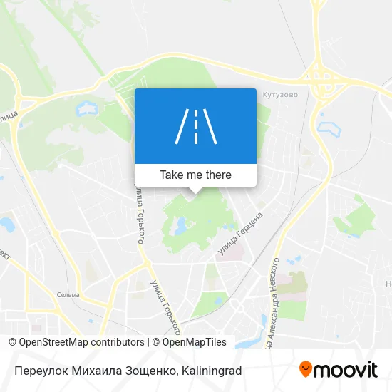 Переулок Михаила Зощенко map