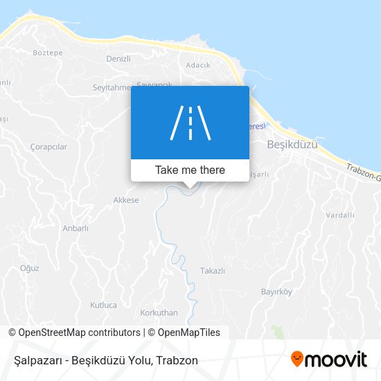 Şalpazarı - Beşikdüzü Yolu map