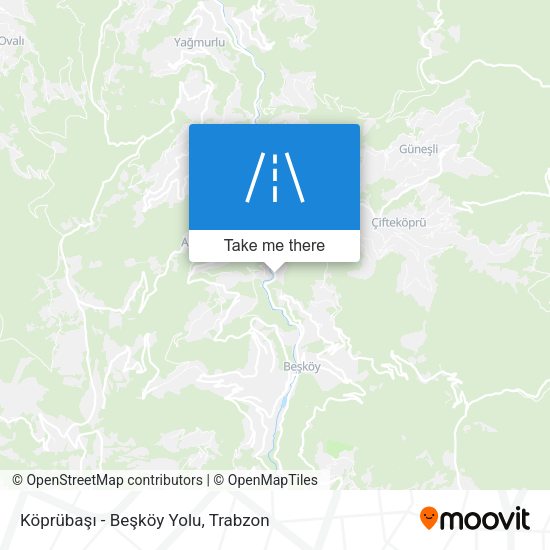 Köprübaşı - Beşköy Yolu map