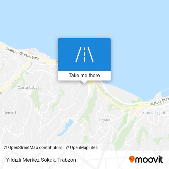 Yıldızlı Merkez Sokak map