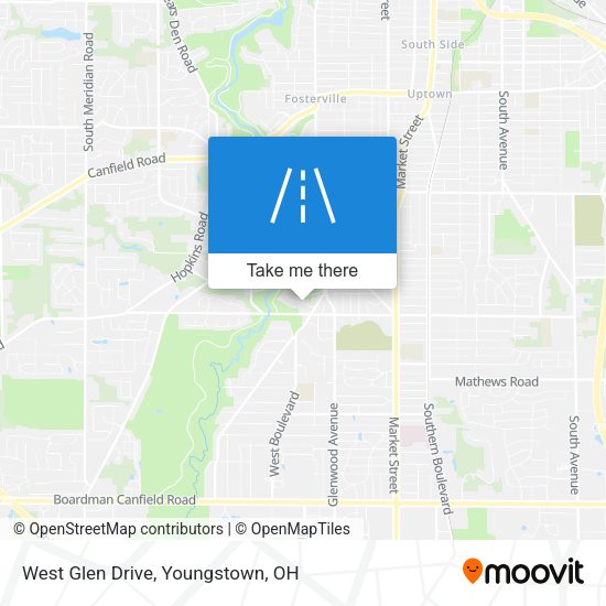West Glen Drive map