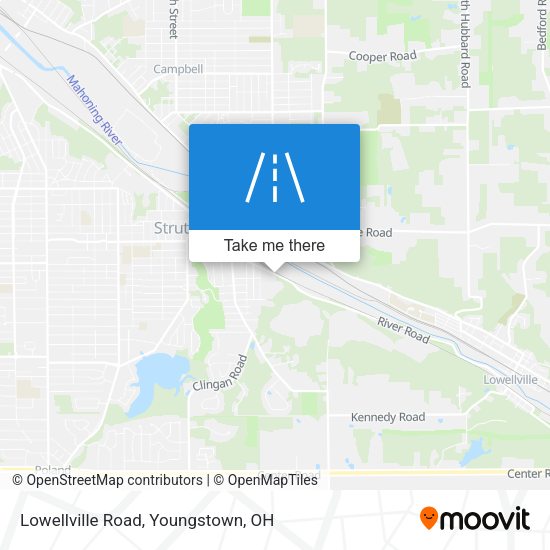 Lowellville Road map