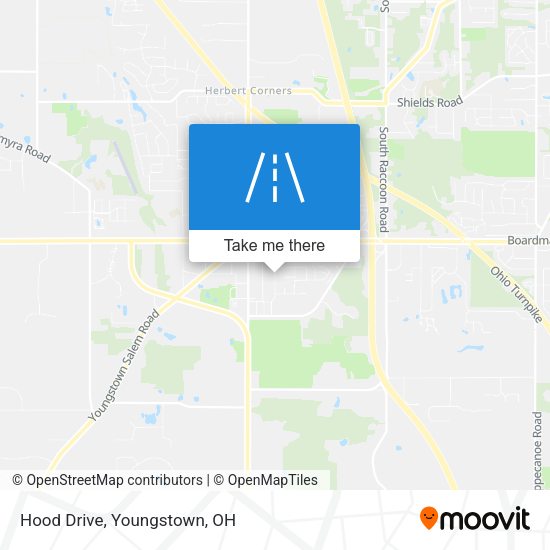 Hood Drive map