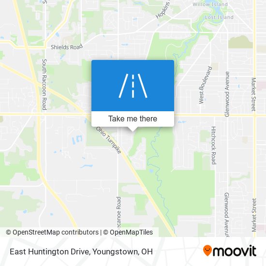 East Huntington Drive map