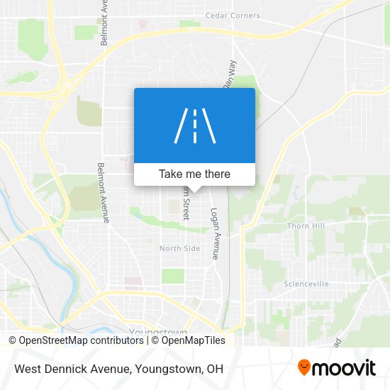 West Dennick Avenue map
