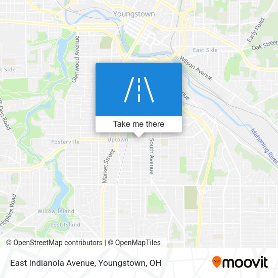 East Indianola Avenue map