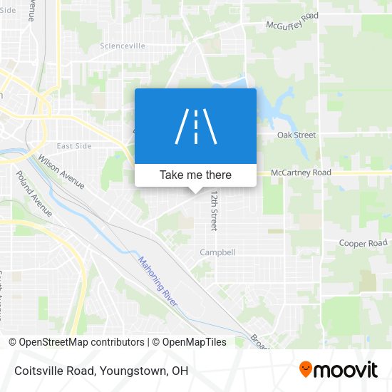 Coitsville Road map