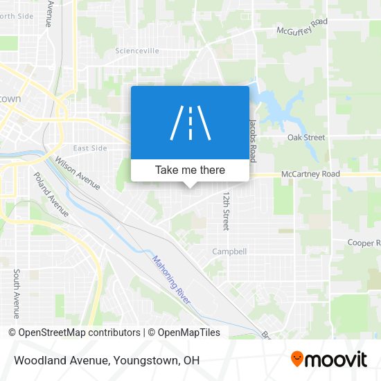 Mapa de Woodland Avenue