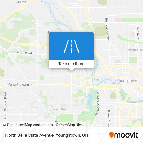 North Belle Vista Avenue map