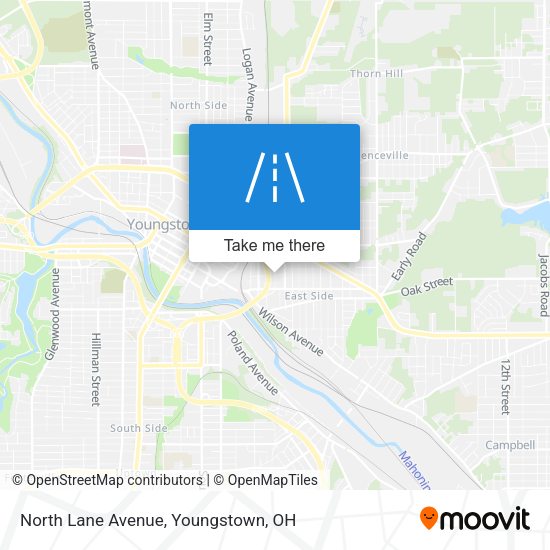 North Lane Avenue map