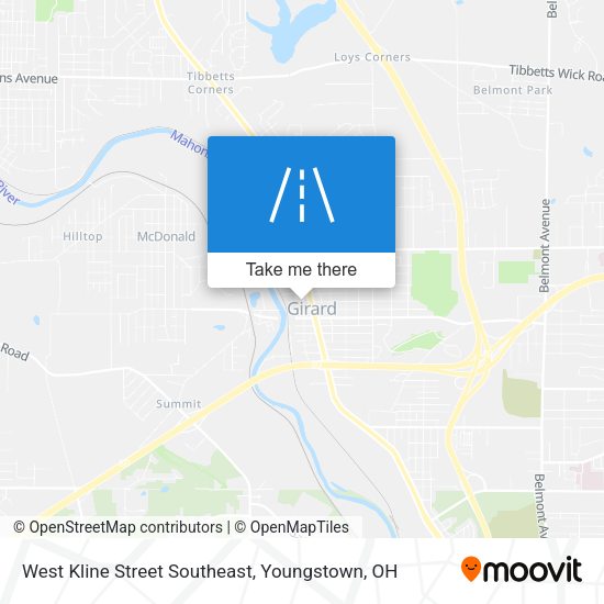West Kline Street Southeast map