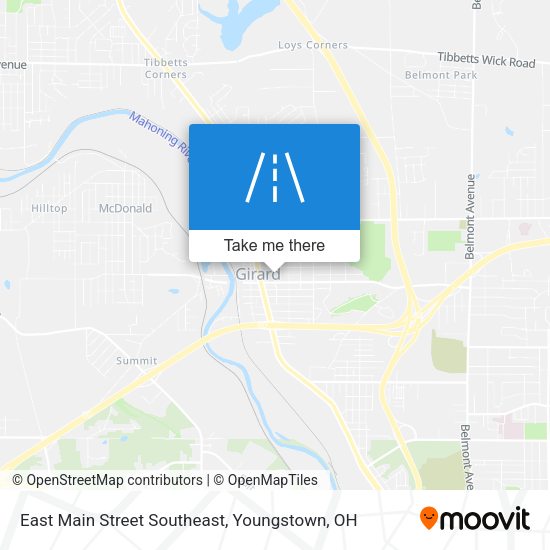 Mapa de East Main Street Southeast
