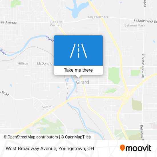 West Broadway Avenue map
