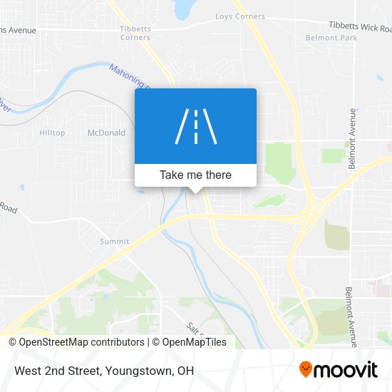 Mapa de West 2nd Street