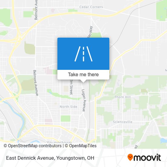 East Dennick Avenue map