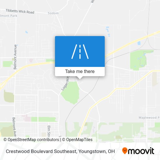 Crestwood Boulevard Southeast map