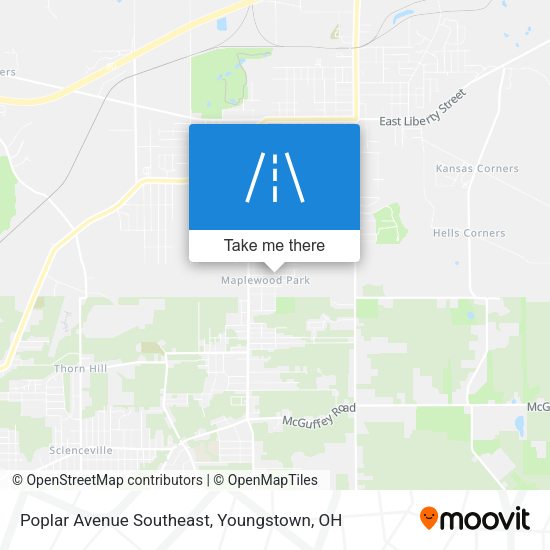 Poplar Avenue Southeast map