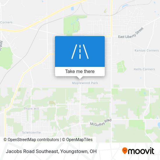 Jacobs Road Southeast map