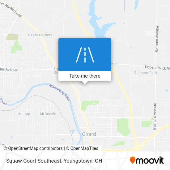 Squaw Court Southeast map