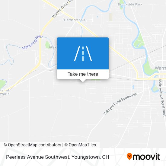 Peerless Avenue Southwest map