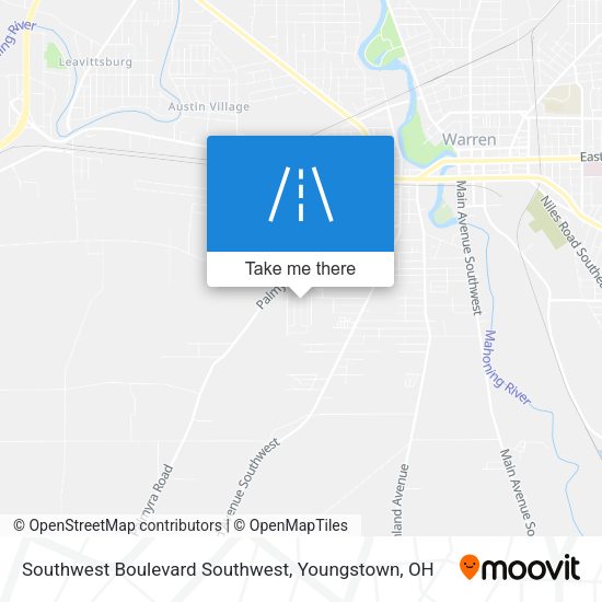 Southwest Boulevard Southwest map