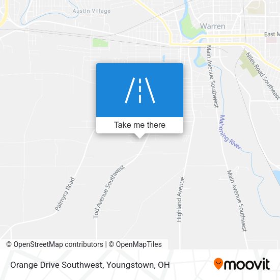 Orange Drive Southwest map