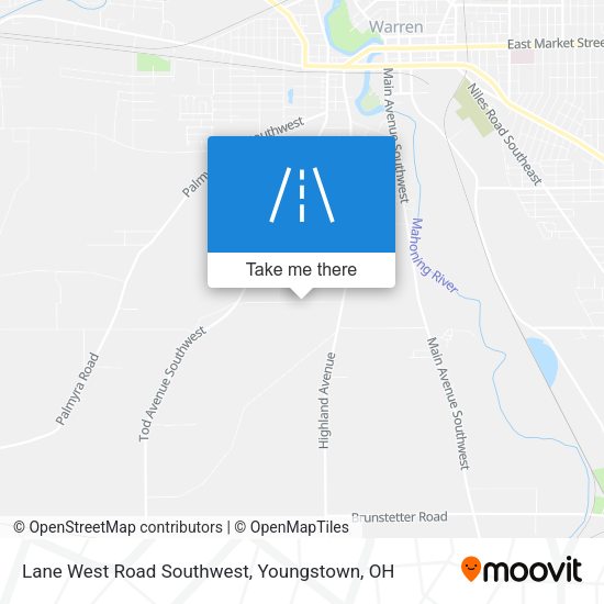 Lane West Road Southwest map
