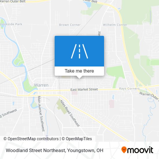 Mapa de Woodland Street Northeast