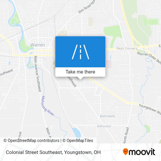 Colonial Street Southeast map