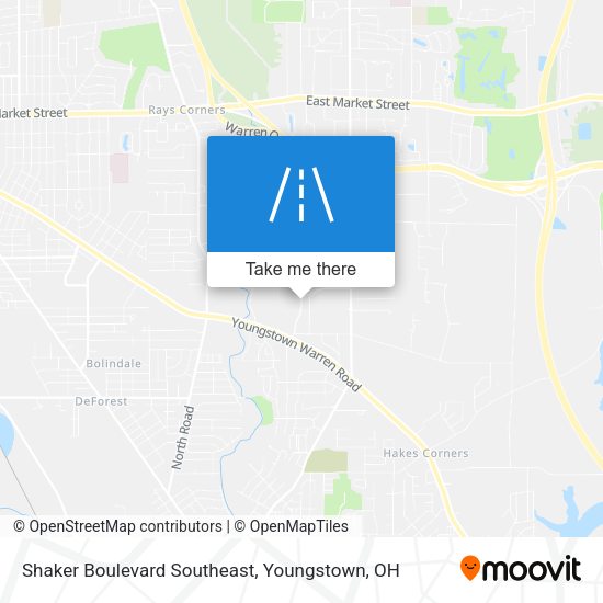 Shaker Boulevard Southeast map