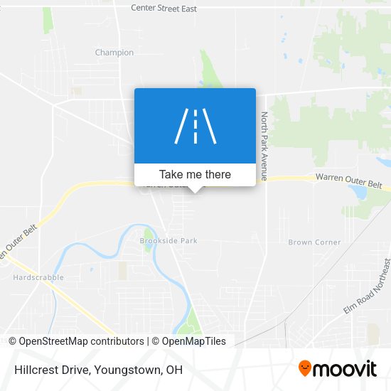 Hillcrest Drive map