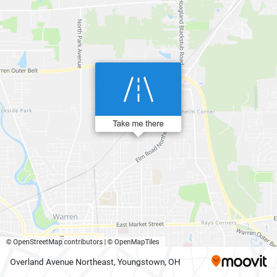 Overland Avenue Northeast map