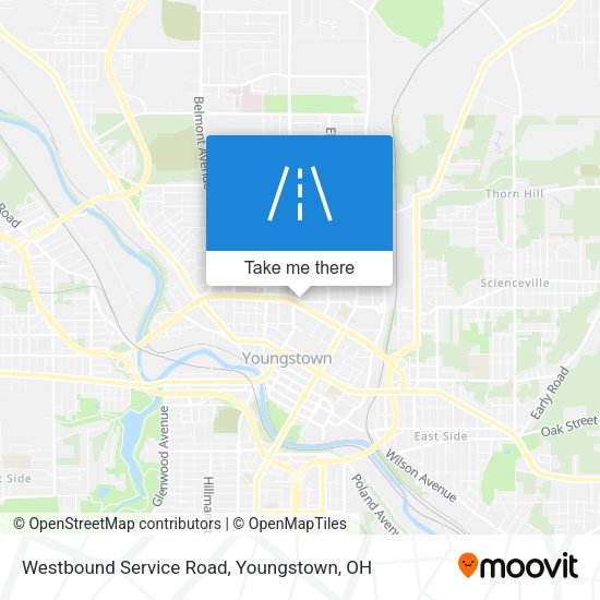 Westbound Service Road map