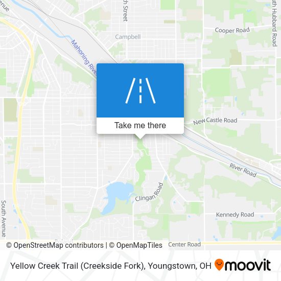 Yellow Creek Trail (Creekside Fork) map