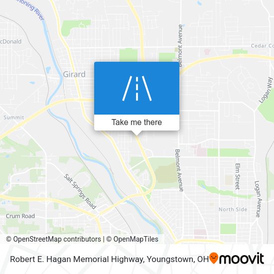 Robert E. Hagan Memorial Highway map