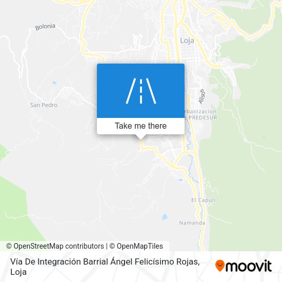 Vía De Integración Barrial Ángel Felicísimo Rojas map