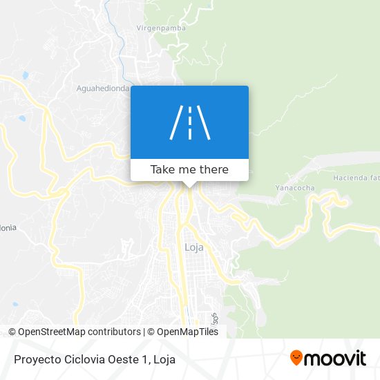 Mapa de Proyecto Ciclovia Oeste 1